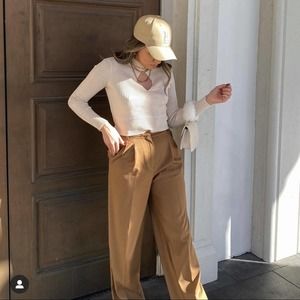 ZARA WOMAN LIMITED EDITION TROUSERS CAMEL